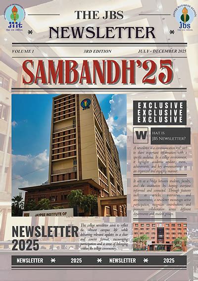 JBS Newsletters - Jaypee Business School Noida Delhi ncri