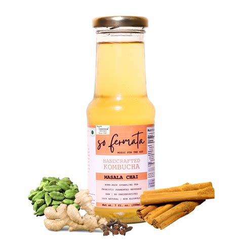 So Fermata Artisanal Kombucha - Masala Chai – Tassyam Organics