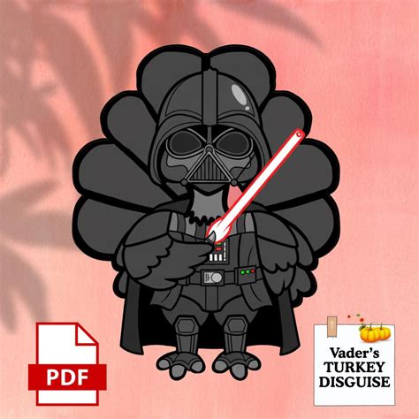 Darth Vader Disguise a Turkey Printable - Superhero Turkey Disguise - DIY Cut & Glue Project ...