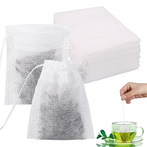 Qweryboo 400 pcs Disposable Empty Tea Bags, 2.17*2.76 inch Tea Filter ...