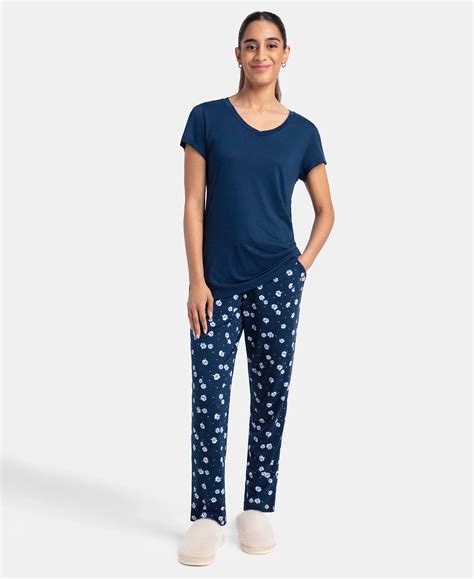 Buy Micro Modal Cotton Short Sleeve T-Shirt & Pyjama Sleep Set ...