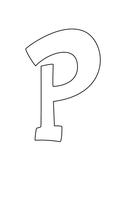 Graffiti Bubble Letter P Printable
