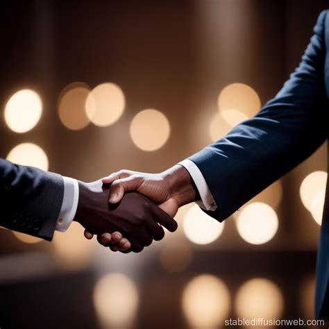 Two People Shaking Hands | Stable Diffusion en línea