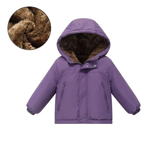 Toddler Boy Winter Coat Hooded Puffer Jacket Fleece Jacket Boys Zip up ...