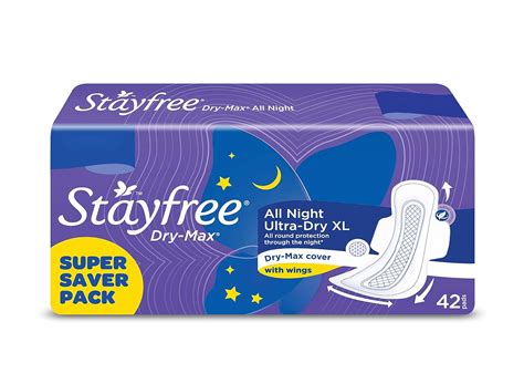Buy Stayfree Dry Max All Night XL Dry Cover Sanitary Pads For Women ...