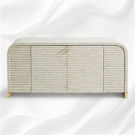Bone Inlay Waterfall Buffet Grey – Luxury Handicrafts