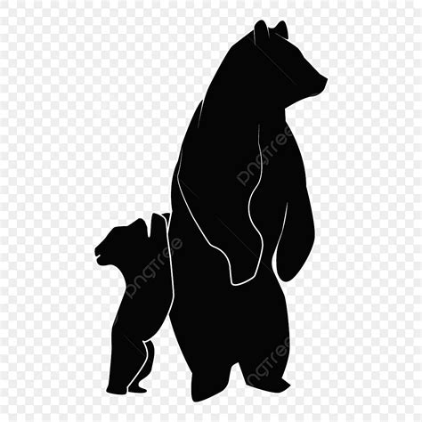Black Bear Silhouette Patterns Bear Silhouette Abstract PSD, High