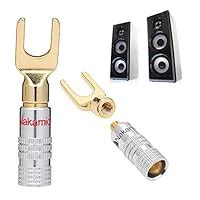 Buy Tooarts Y Spade Speaker Plugs Wire Connector Audio Loudspeaker ...