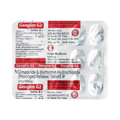 Geoglim G 2mg Strip Of 15 Tablets: Uses, Side Effects, Price & Dosage ...