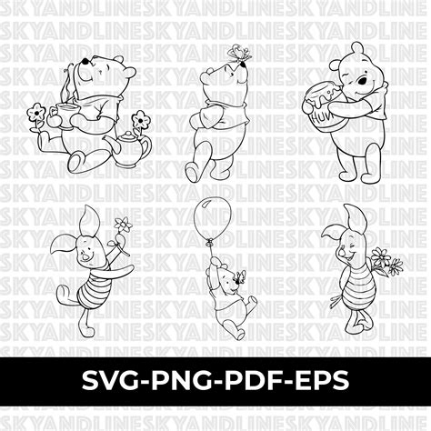 Winnie The Pooh Outline Svg