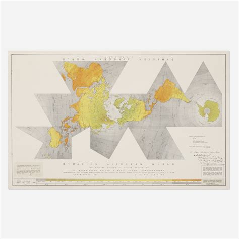 Buckminster Fuller | Dymaxion Airocean World Map poster (1954) | MutualArt