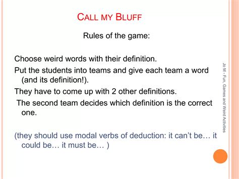 Call My Bluff Meaning