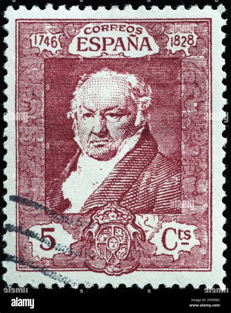 Francisco Goya on spanish postage stamp Stock Photo - Alamy