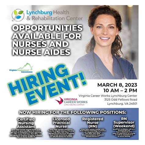 Lynchburg Health & Rehabilitation Center Hiring Event - Virginia Career ...