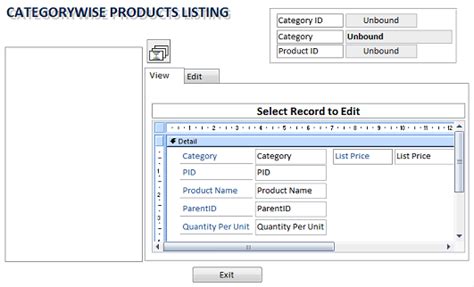 Image result for MS Access TreeView Example