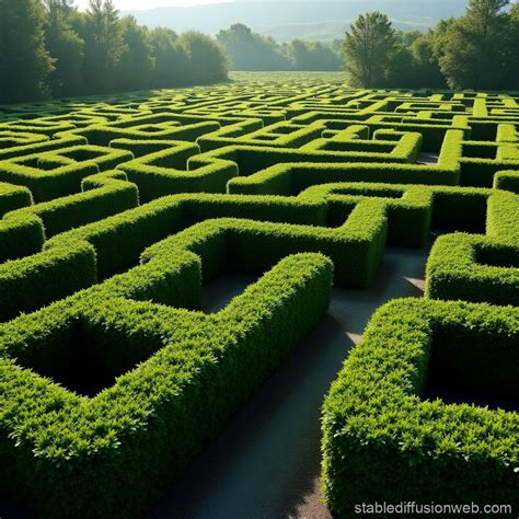 Hedge Maze Photo | Stable Diffusion Online