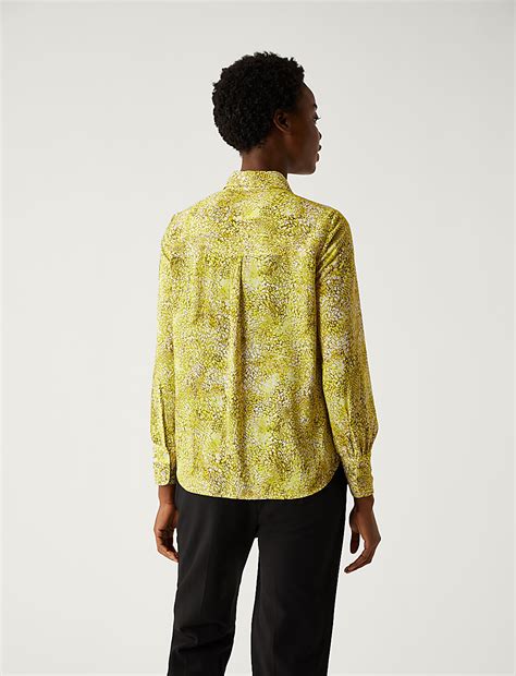 Buy Printed Collared Long Sleeve Shirt at Marks & Spencer