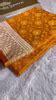 Orange Gold Banarasi Silk Saree With Intricate Zari Weaving – PushpDhan