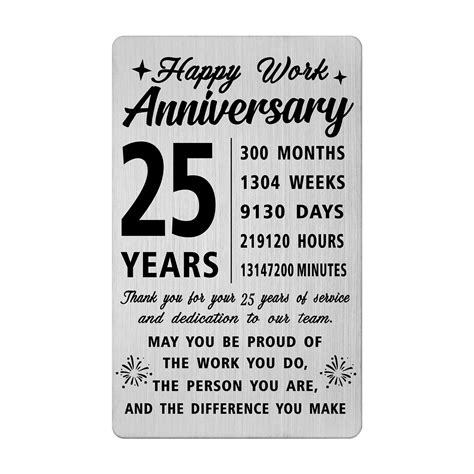 25 Year Work Anniversary - Jenny Printable