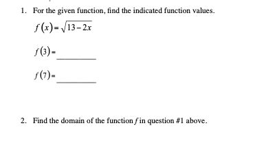 Image result for Finding Indicated Function Values