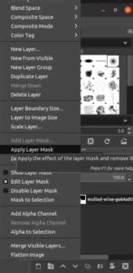 GIMP Transparent Mask 的图像结果