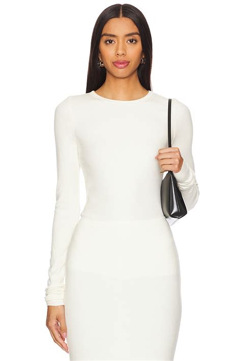 Eterne Long Sleeve Fitted Top in Cream | REVOLVE