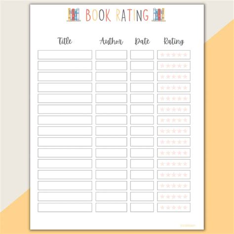 Free Printable Book Tracker | Rossy Printable