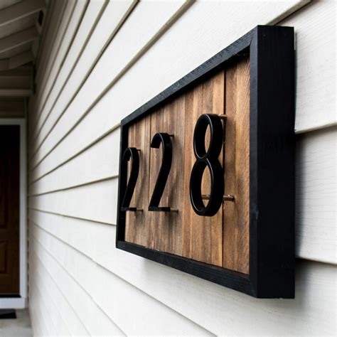 How to Make a DIY Modern House Number Sign with Wood Shims