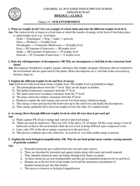 Class 10 Environment Notes 的图像结果