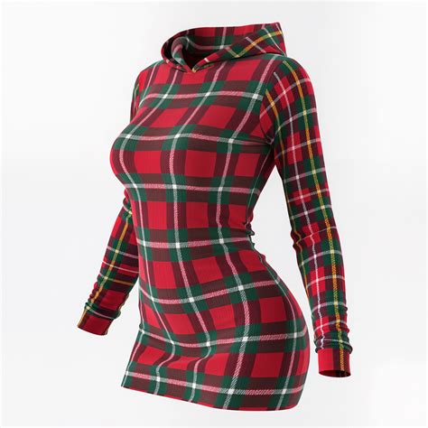 ingshows Red Plaid Christmas Hooded Dress For Fall And Winter 39.60
