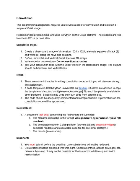 Assignment 1 Po BV Convolution - Convolution This programming ...