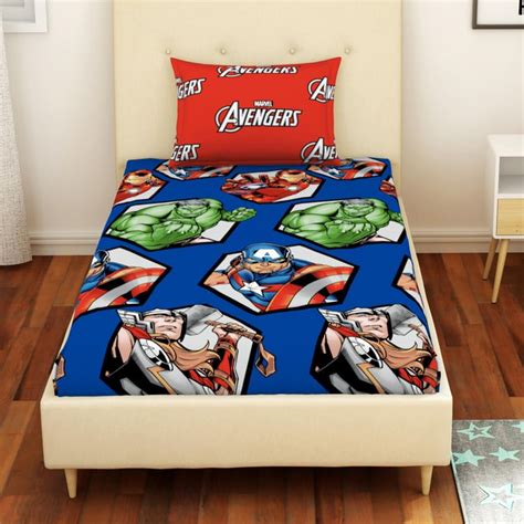 Buy SPACES Marvel Avengers Printed 2-Piece Bedsheet Set - 1.50m x 2.20m ...