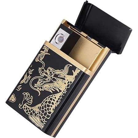 Mocomo Focus Ultra Thin Cigarette Case with inbuilt Cigarette Lighter ...