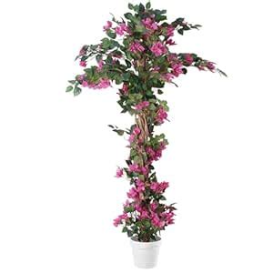 Buy lesolar 5 Feet Artificial Bougainvillea Tree with Blooming Flower ...