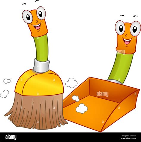 Clipart Broom Agus Dustpan Broom Dustpan Stock Illustrations – 5,345