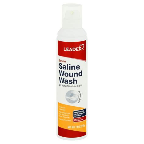 Leader Saline Wound Wash, Sterile, 7.4 Oz.. - Walmart.com