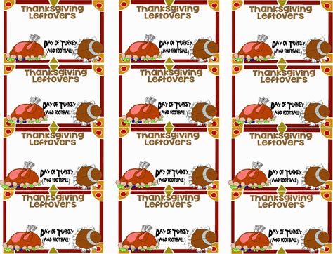 Free Printable Turkey Name Tags