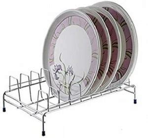 Nirgun Empex Plate Kitchen Rack Steel Stainless Steel Plate Dish Thali ...