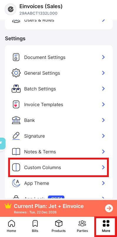 How to rename the serial number column showing on the invoice on mobile ...
