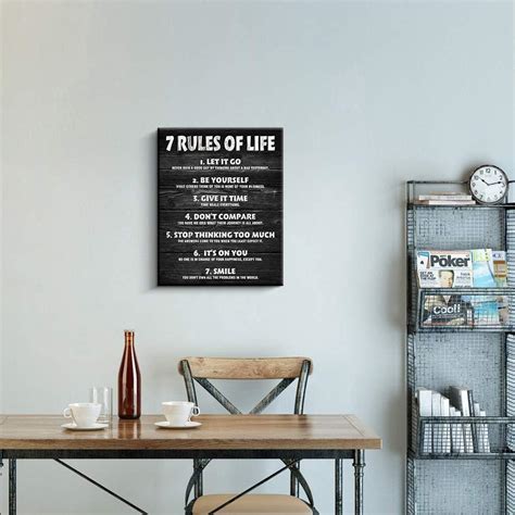 Pigort Motivational Quotes Wall Decor: 7 Rules of Life India | Ubuy