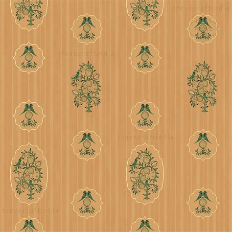 Wall Covering - Peachy Pomegranate Stripes – Trove Craft India