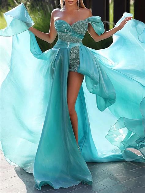 TS Sheath / Column Evening Gown Sparkle & Shine Dress Prom Birthday ...