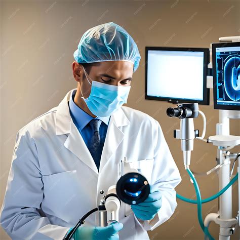 Gastroenterologist Performing Colonoscopy Using Endoscope and Colonoscope | Premium AI-generated ...