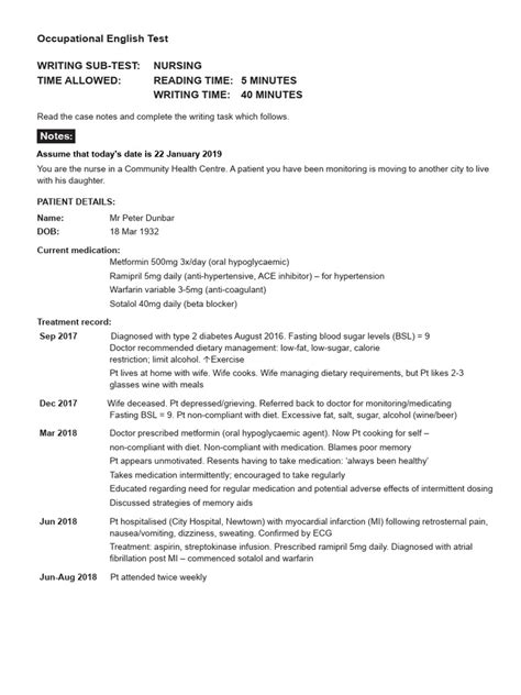 Image result for OET Writing Samples