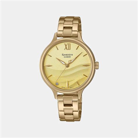 Casio Sheen Women Gold Stainless Steel Watch SH273 – Just In Time
