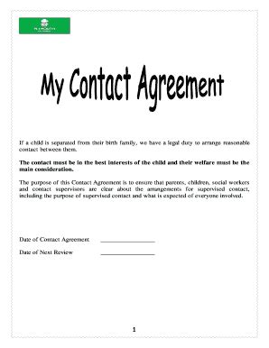 Fillable Online fostering example of Contact agreement formdoc ...