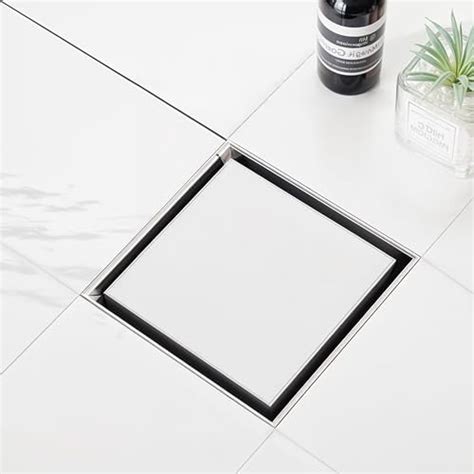 Ruhe Square Tile Insert Floor Drain | 304 Stainless Steel | Invisible ...