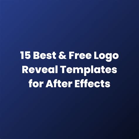 Logo Reveal Titles Templates _ Get Free After Effects Templates – JCDAT