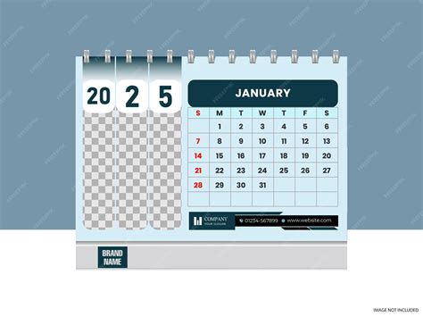 Premium Vector | Vector desk calendar 2025 design calendar mockup template