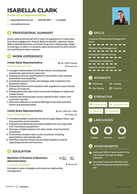 10+ Inside Sales Representative Resume Samples & Templates for 2025